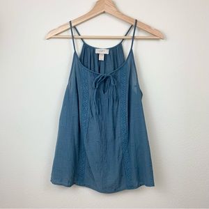 ✨5 FOR $25✨  LOFT Blue Embroidered Peasant Tank Top